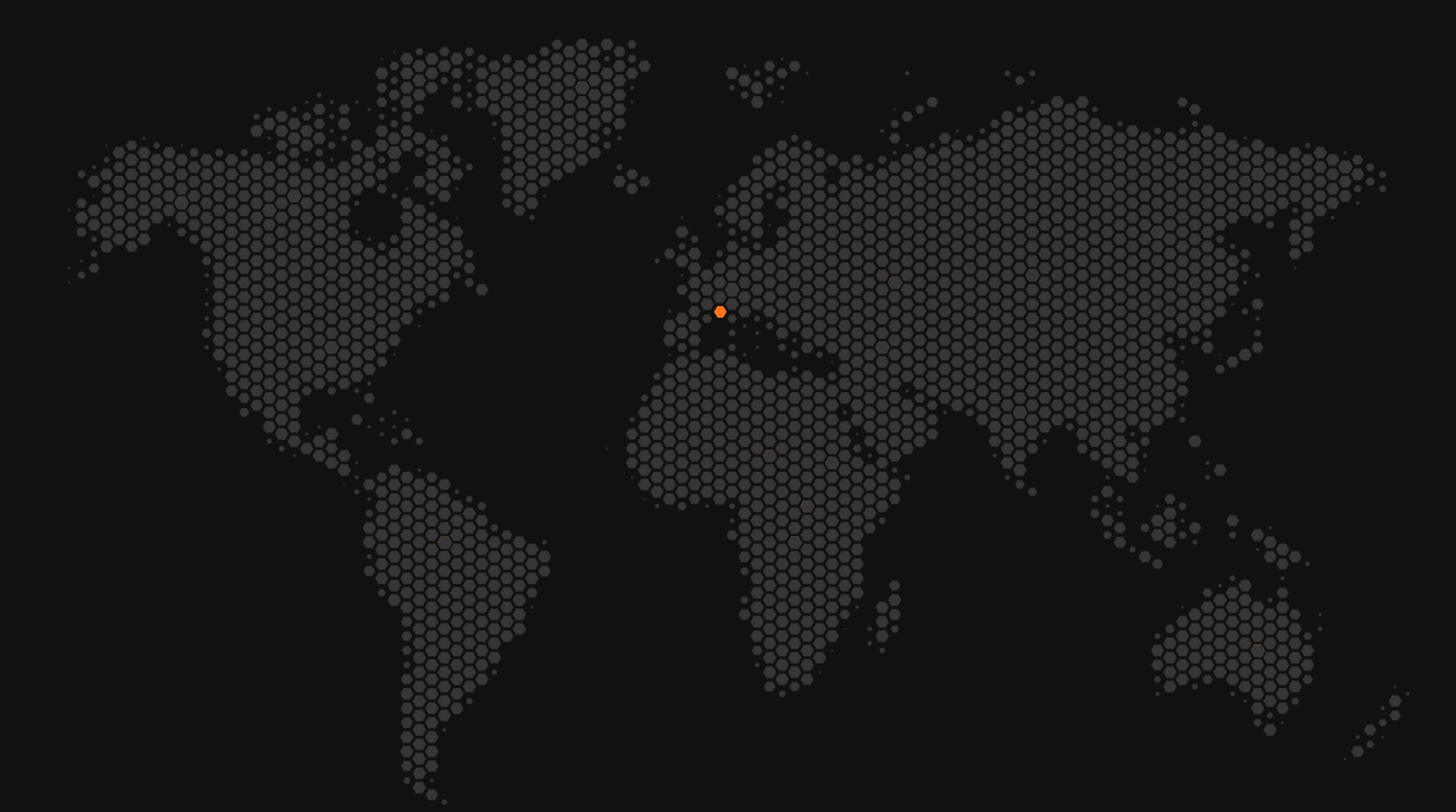Map of the world with focus on south of France